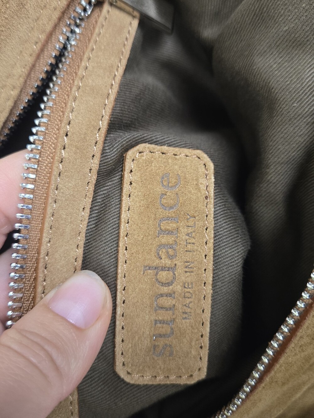 Sundance suede hobo Western Belt Buckle Strap Italy Made. Purse - Picture 12 of 12